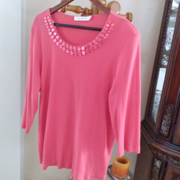 Elegant Top, Laura Plus, Cotton, Size - 1X - Picture 1 of 3